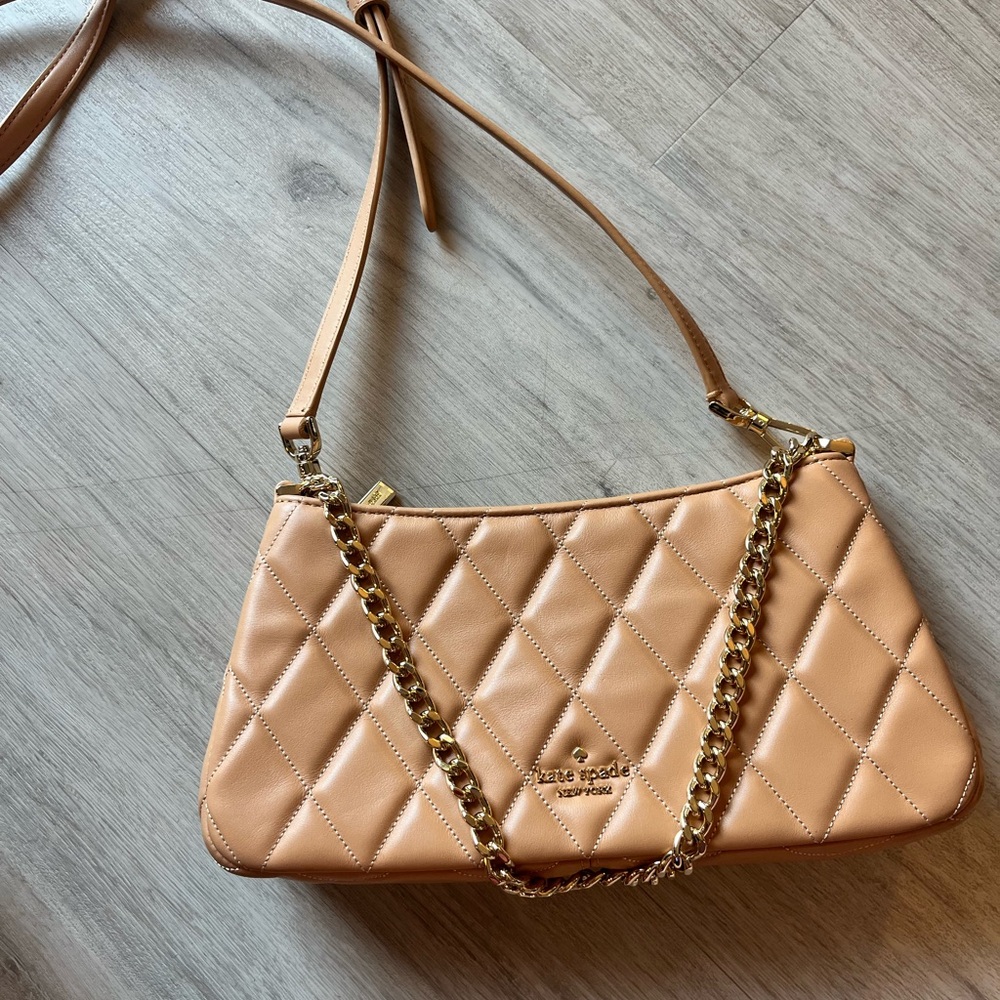 Camel Kate Spade purse from 2025 minimalist, classy purse